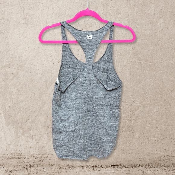 PINK Victoria's Secret Grey Racerback Tank Top - Picture 2 of 3